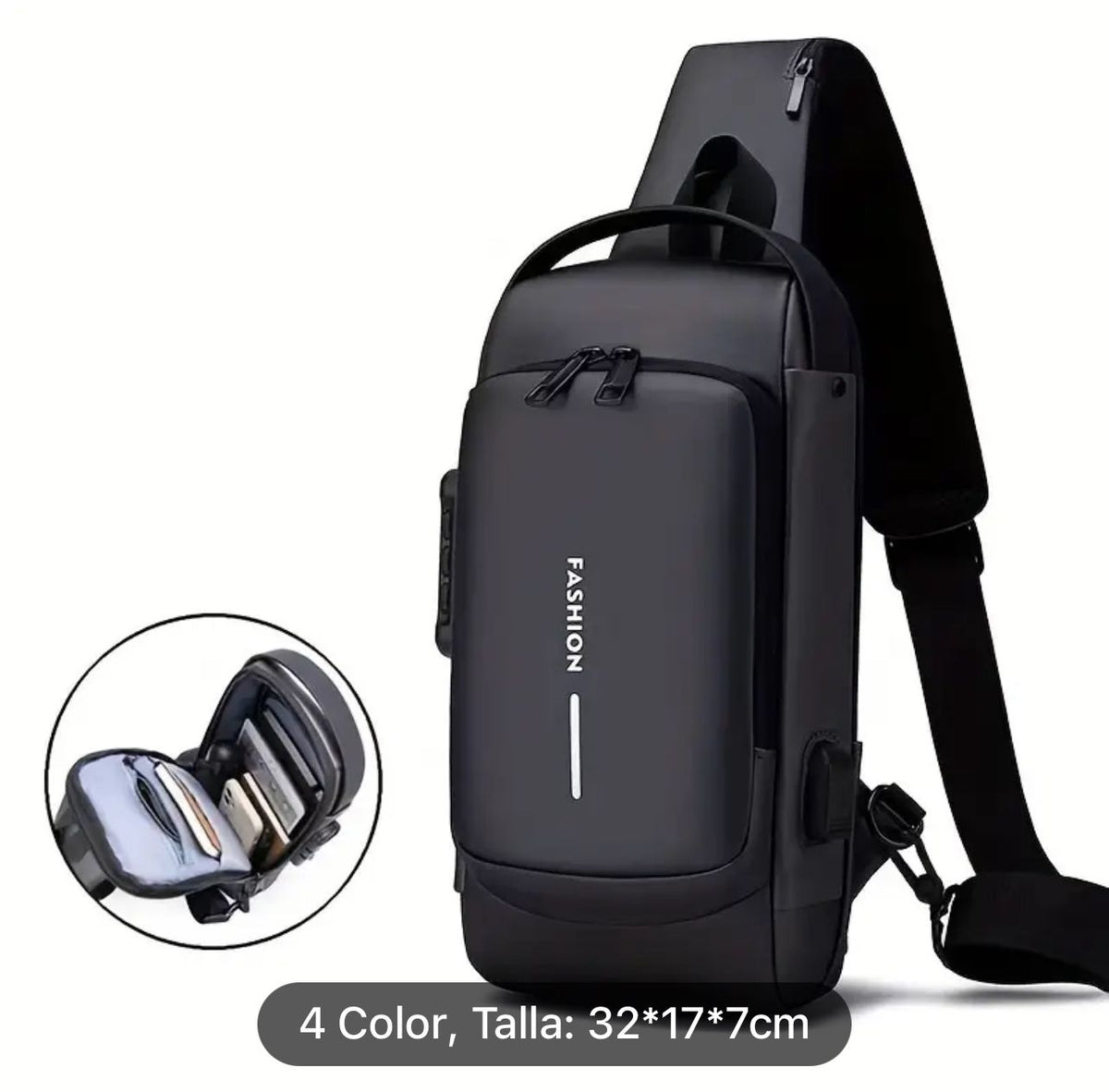 Bolso Bandolera Antirrobo