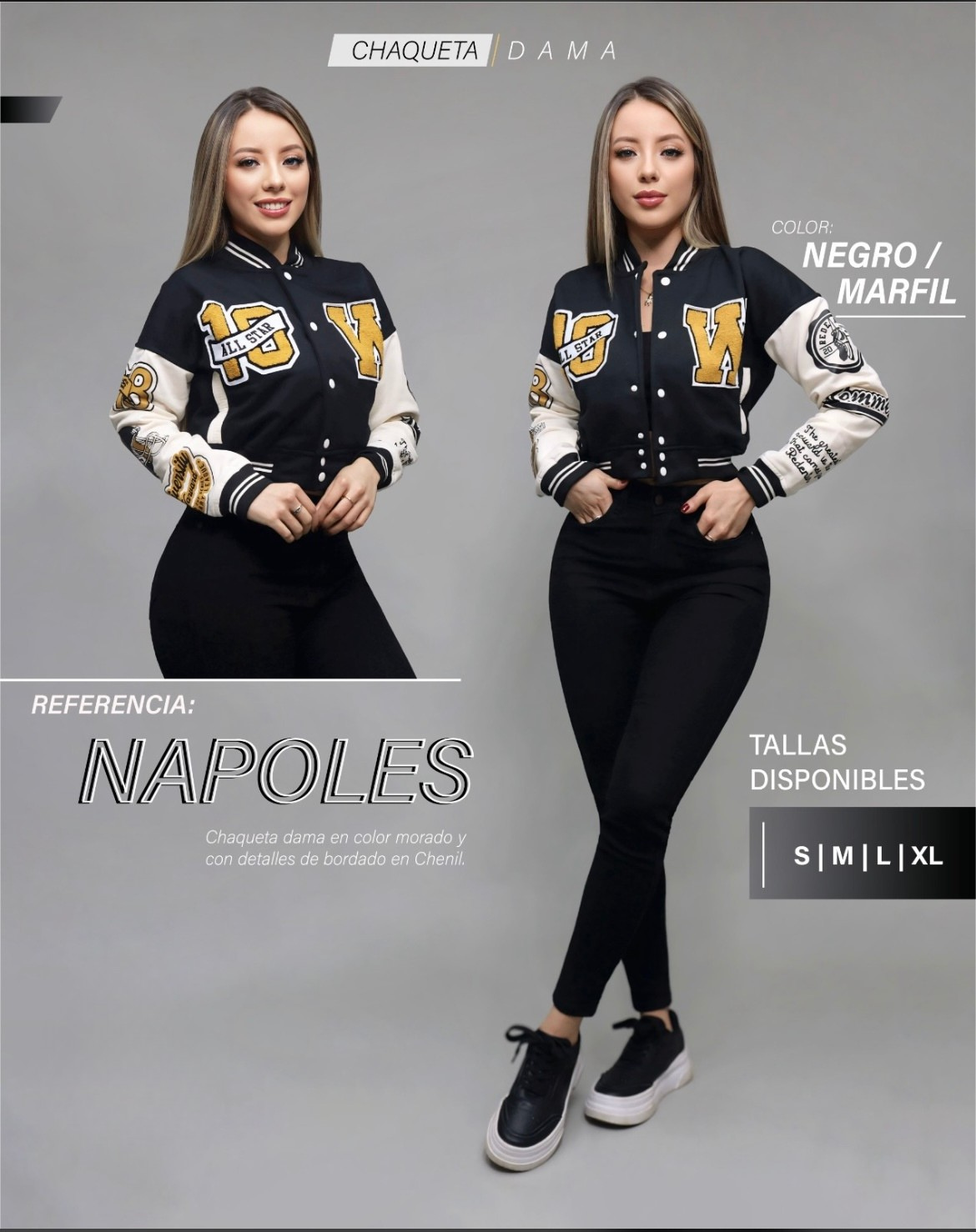 Chaqueta Beisbolera De Dama