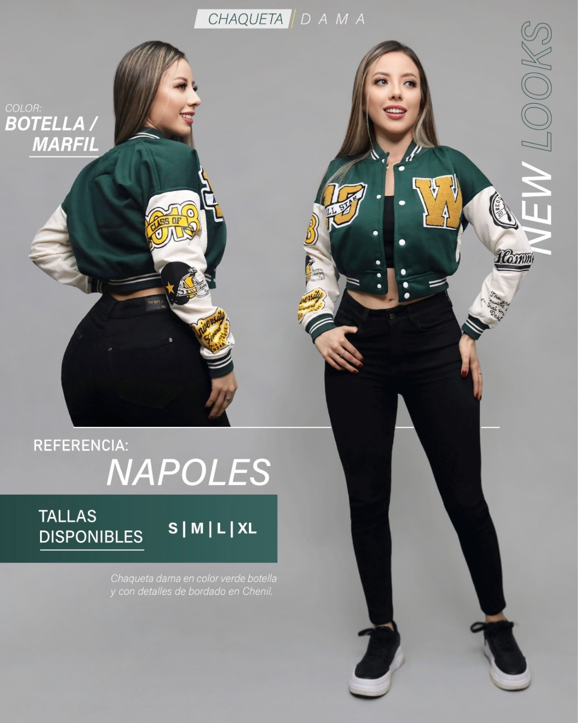 Chaqueta Beisbolera De Dama
