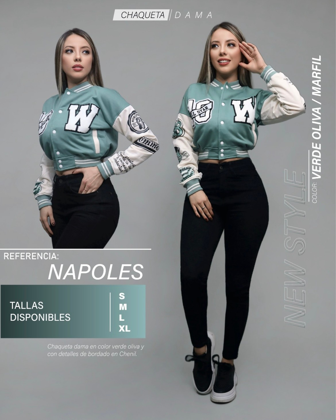 Chaqueta Beisbolera De Dama