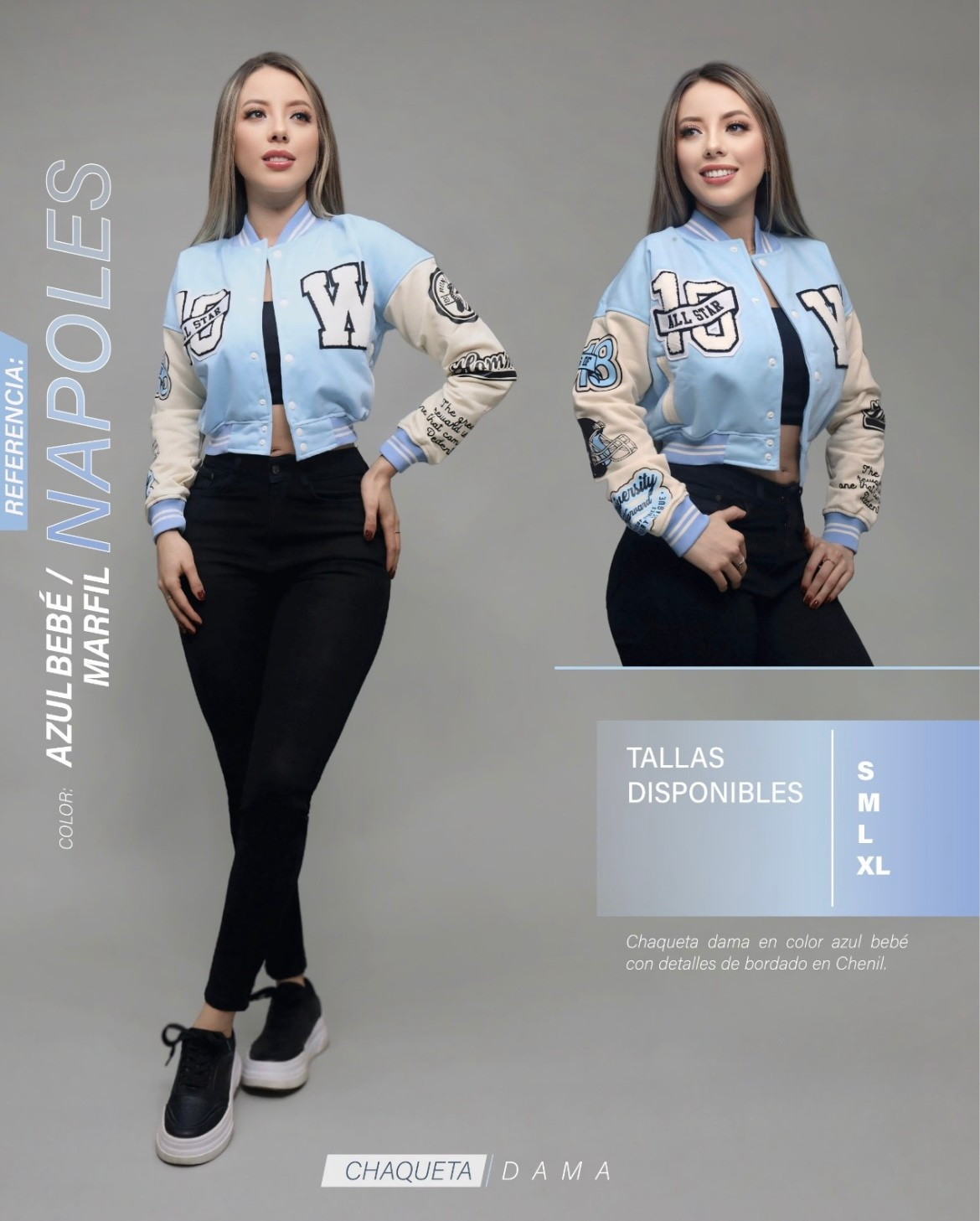 Chaqueta Beisbolera De Dama