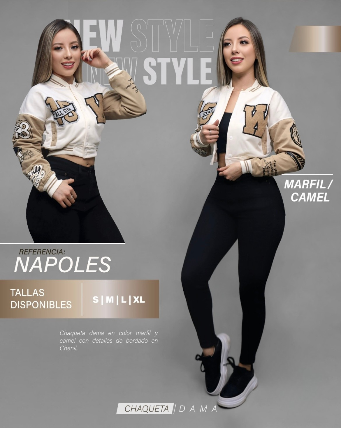 Chaqueta Beisbolera De Dama
